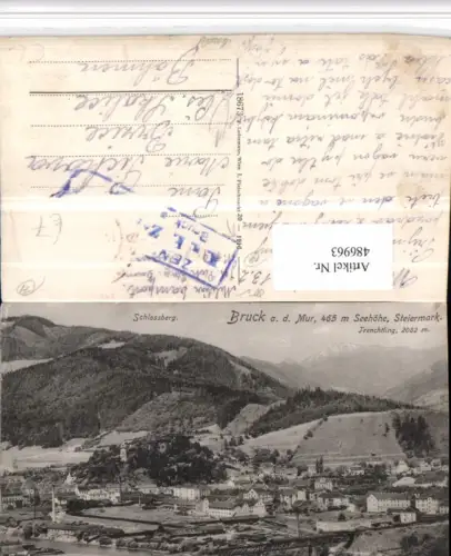 486963,Bruck an d. Mur Totale m. Trenchtling Bergkulisse