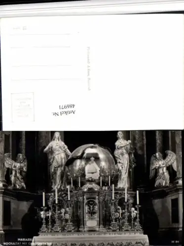 486971,Mariazell Kirche Hochaltar Gnadenstatue pub J. Kuss