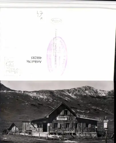 488285,Schneealpe Rinnhoferhütte Berghütte b. Altenberg geg. Windberg