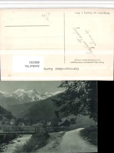 488292,Karlgraben b. Neuberg an d. Mürz Brücke Bergkulisse