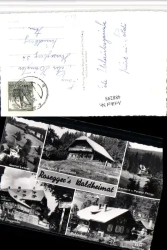 488298,Roseggers Waldheimat b. Krieglach Gasthof Mehrbildkarte