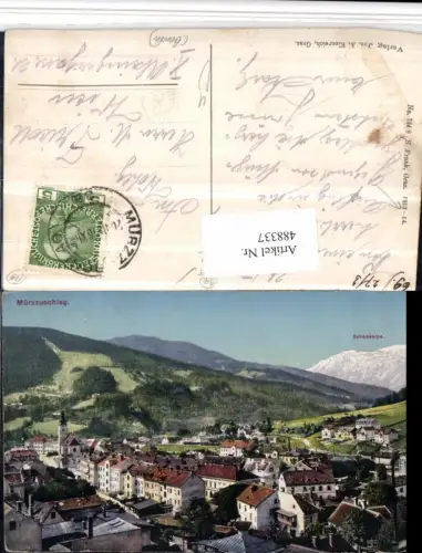 488337,Mürzzuschlag Teilansicht m. Schneealpe Bergkulisse