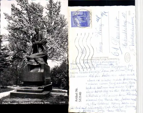 512140,Kapfenberg Peter Rosegger-Denkmal Statue