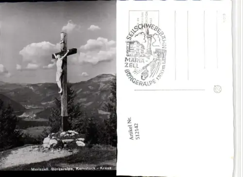 512142,Mariazell Bürgeralpe Kernstock-Kreuz Bergkulisse