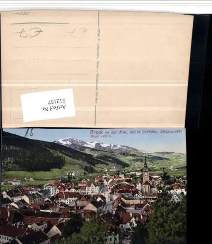 512157,Bruck an d. Mur Totale geg. Mugel Bergkulisse
