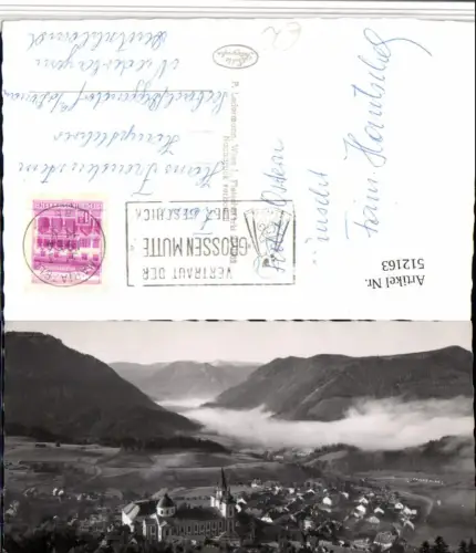 512163,Mariazell Totale geg. Hochschwab Bergkulisse