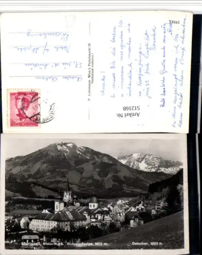 512168,Mariazell Totale geg. Gemeindealpe u. Ötscher Bergkulisse