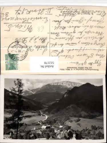 512170,Kapellen an d. Mürz Teilansicht m. Rax Bergkulisse