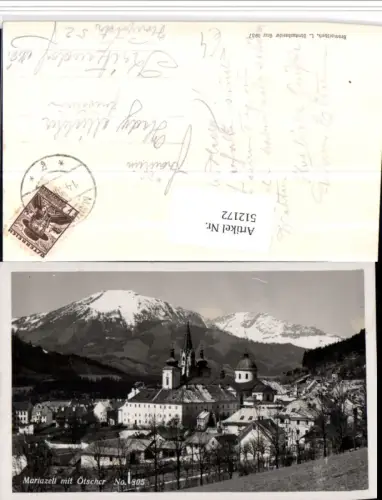 512172,Mariazell Teilansicht m. Ötscher Bergkulisse pub L. Strohschneider 805