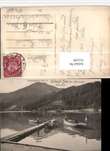 512199,Erlauf-See b. Mariazell Ruderboot m. Gemeindealpe