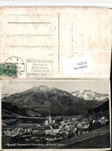 512211,Mariazell Totale m. Gemeindealpe u. Ötscher Bergkulisse