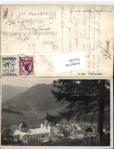 512220,Mariazell Teilansicht Kirche Bergkulisse pub L. Strohschneider
