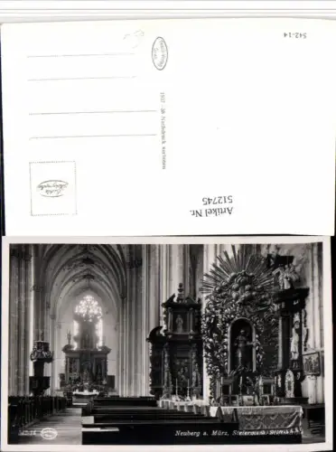 512745,Neuberg an d. Mürz Stiftskirche Kirche Innenansicht