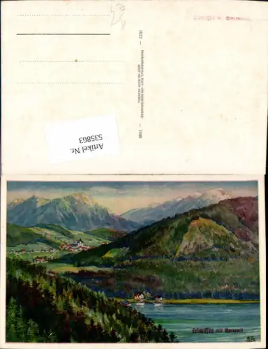 535863,Künstler AK Erlaufsee bei Mariazell Maria Zell