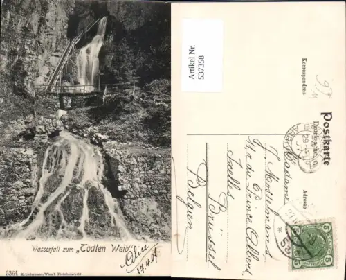 537358,Wasserfall Todten Weib b. Frein Mürz Mürzsteg pub Ledermann 3364
