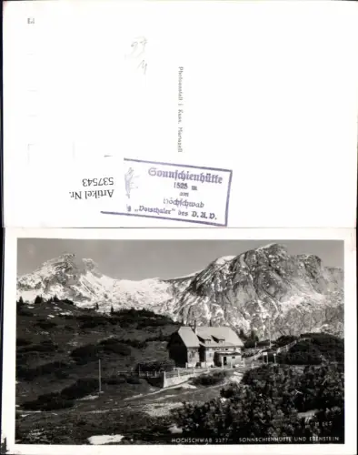 537543,Hochschwab Sonnschienhütte Ebenstein Aflenz Thörl St. Ilgen