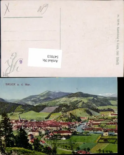 547013,Bruck an der Mur Totale 1918 pub S. Frank 727-41