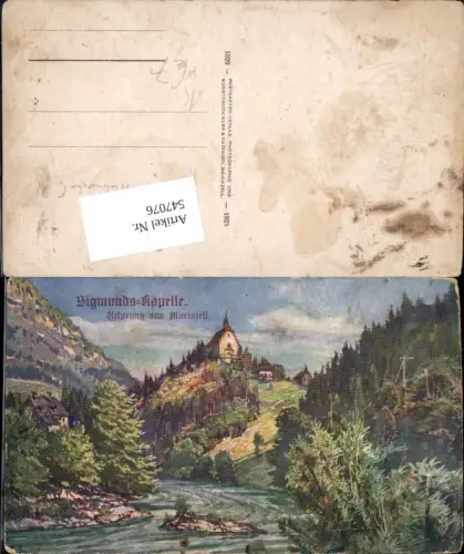 547076,tolle Künstler AK Sigmunds Kapelle Ursprung bei Mariazell Maria Zell Grünau