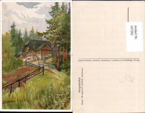 547262,tolle Künstler AK Brunlechner sign. Krieglach Alpl Gasthaus Steinbauer