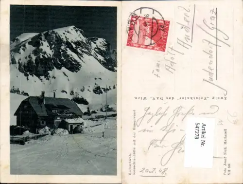547278,Hochschwab Aflenz Sonnschienhütte Graserwand
