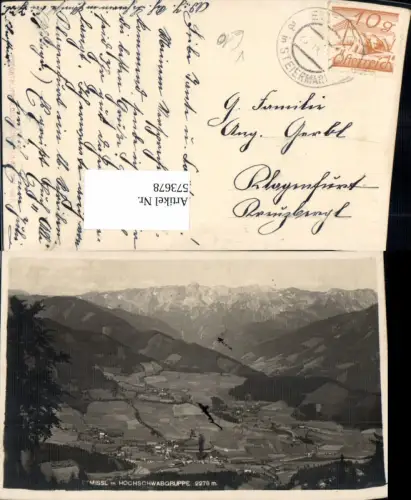 573678,Etmißl m. Hochschwabgruppe pub A. Machnitsch
