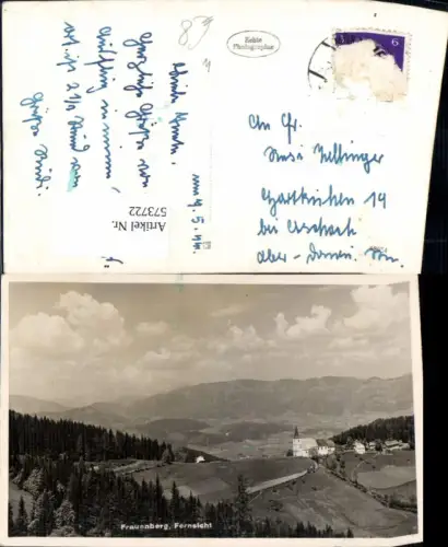 573722,Foto Ak Wallfahrtskirche Maria Rehkogel Frauenberg