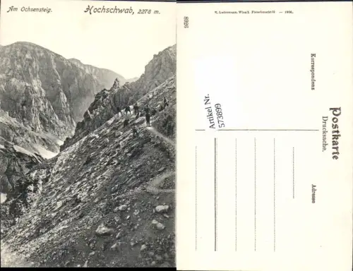 573899,tolle AK Hochschwab Aflenz Thörl Ochsensteig pub Ledermann 8926