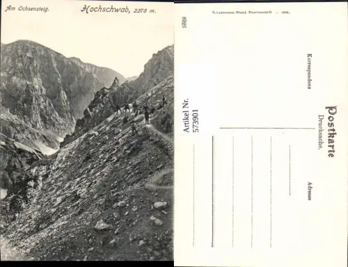 573901,tolle AK Hochschwab Aflenz Thörl Ochsensteig pub Ledermann 8926