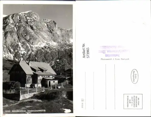 573965,Foto Ak Sonnschienhütte b. Tragöß Tragöß-Sankt Katharein Hochschwab
