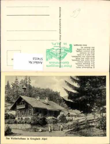 574153,Waldschule Alpl Krieglach Peter Rosegger