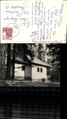 579088,Foto Ak Alpl Krieglach Peter Roseggers Waldheimat Heldenkapelle