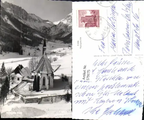 579175,Foto Ak Turnau Seewiesen Winteransicht Kirche