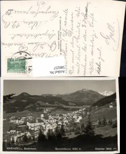580257,Foto Ak Mariazell m. Gemeindealpe Ötscher