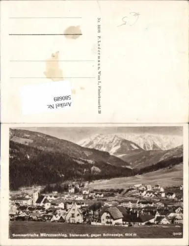 580689,Foto Ak Mürzzuschlag geg. Schneealpe