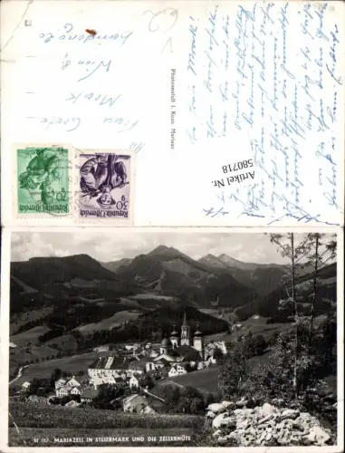 580718,Foto Ak Mariazell u. d. Zellerhütte pub J. Kuss M 187