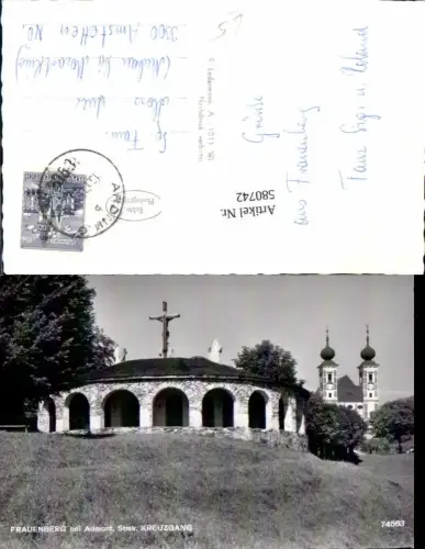 580742,Foto Ak Frauenberg Kreuzgang b. Admont Wallfahrtskirche