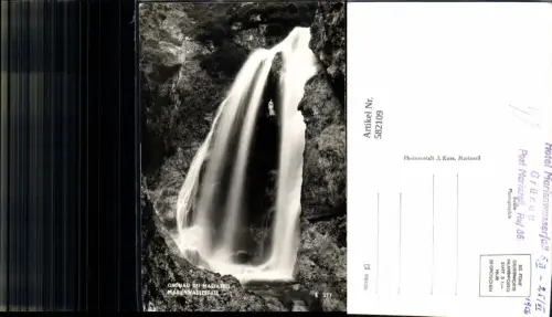 582109,Foto Ak Mariazell Marienwasserfall i. d. Grünau Wasserfall