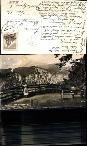 591369,Foto Ak Mariazell Kaiserthron b. Wienerbruck Ötscherblick