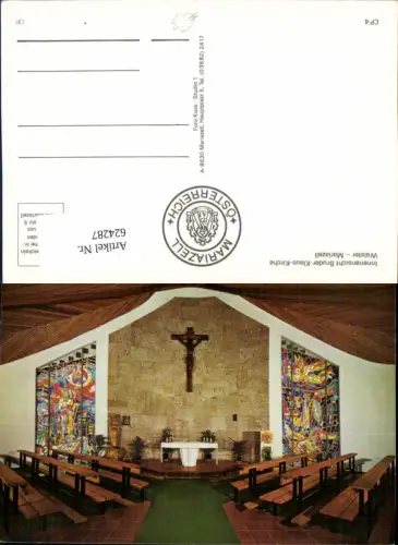 624287,Walser Mariazell Innenansicht Bruder-Klaus-Kirche Altar Kirche