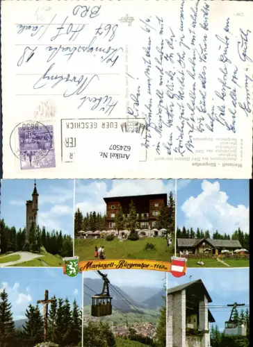 624507,Mehrbild Ak Mariazell Bürgeralpe Berghotel Gipfelkreuz Bergstation