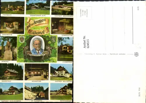 624515,Mehrbild Ak Alpl Krieglach Roseggers Waldheimat Sterbehaus Geburtshaus