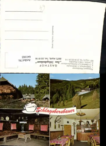 641183,Mehrbild Ak Alpl Krieglach Gasthof Zum Schlagobersbauer
