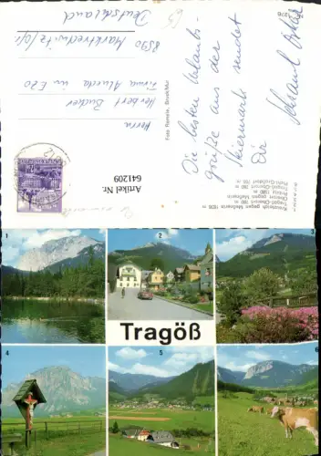 641209,Mehrbild Ak Tragöß-Sankt Katharein Tragöß Oberort Pribitz Wegkreuz