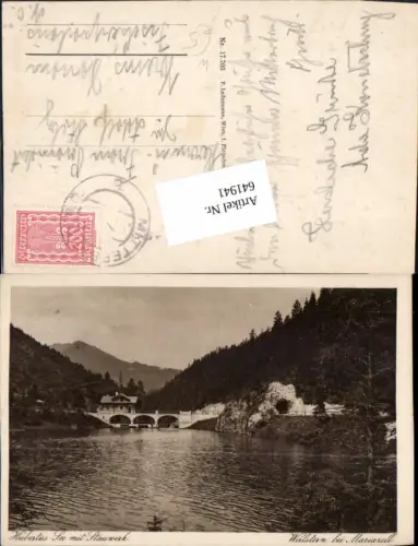 641941,Walstern bei Mariazell Maria Zell Hubertus-See Stauwerk