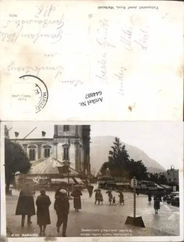 644887,Mariazell Maria Zell Leute am Platz bei Regen n. Gainfahrn Vöslau