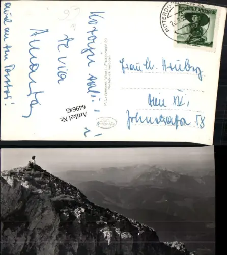649645,Foto Ak Blick v. d. Hohen Veitsch geg. Hochschwab Veitsch