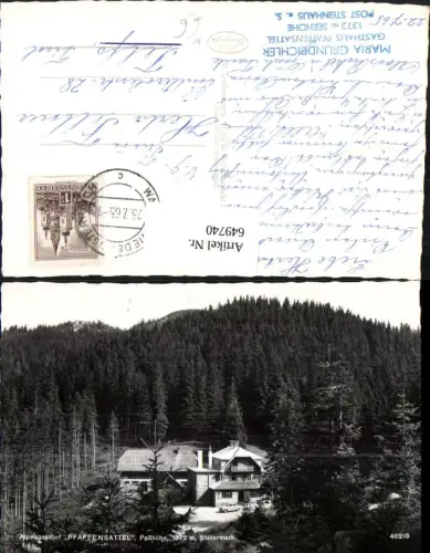 649740,Foto Ak Alpengasthof Pfaffensattel Steinhaus am Semmering Spital am Semmering