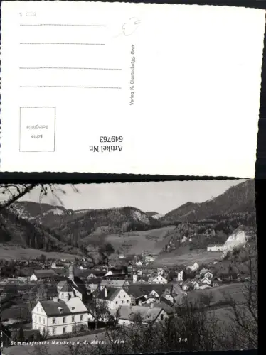 649763,Foto Ak Neuberg a. d. Mürz Ansicht