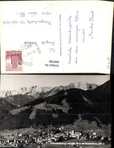 649789,Foto Ak Aflenz Kurort m. Hochschwab