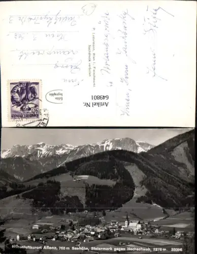 649801,Foto Ak Aflenz Kurort geg. Hochschwab